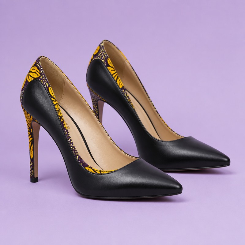 Escarpins élégants avec détail wax